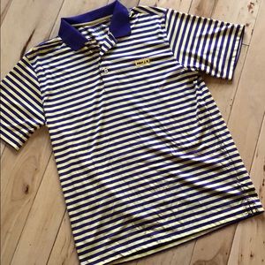 NWOT LSU Striped Polo